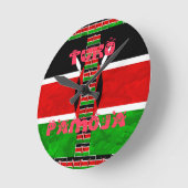 Kenya Flag Tuko Pamoja Ronde Klok (Hoek)