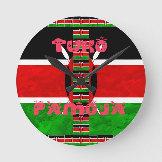 Kenya Flag Tuko Pamoja Ronde Klok (Voorkant)