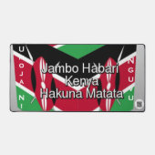 Kenya Flag Umoja ni Nguvu | Customizable Anti-Slip Bureaumat (Voorkant)