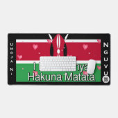Kenya Flag Umoja ni Nguvu | Red Green Black Patrio Bureaumat (Keyboard & Muis)