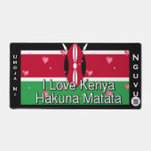 Kenya Flag Umoja ni Nguvu | Red Green Black Patrio Bureaumat (Voorkant)