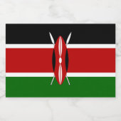 Kenya Flag Voedselcontainer Etiket (Enkel label)