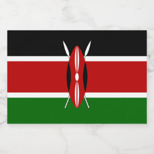 Kenya Flag Voedselcontainer Etiket