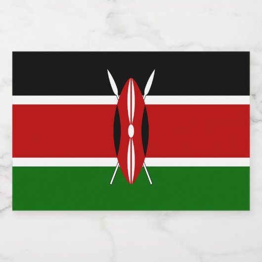 Kenya Flag Voedselcontainer Etiket (Enkel label)