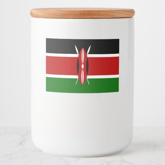 Kenya Flag Voedselcontainer Etiket (Voorkant)