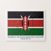 KENYA | Gezegende natie | KENYAN FLAG Legpuzzel (Horizontaal)