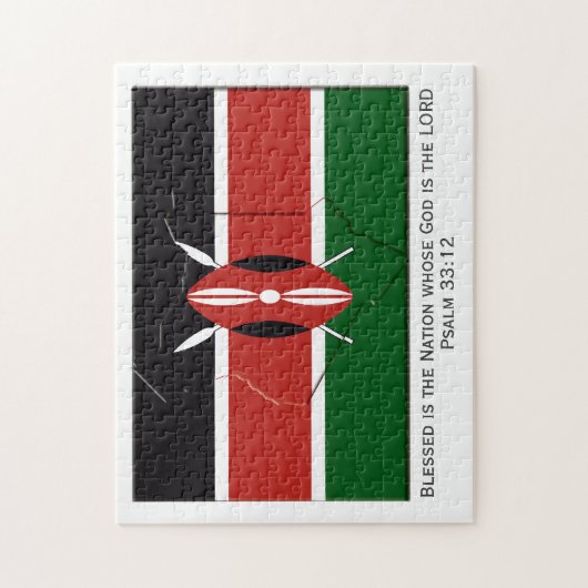 KENYA | Gezegende natie | KENYAN FLAG Legpuzzel (Verticaal)