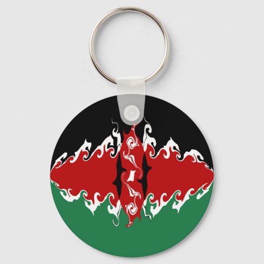 Kenya Gnarly Flag Sleutelhanger (Voorkant)