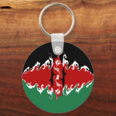 Kenya Gnarly Flag Sleutelhanger (Voorkant)