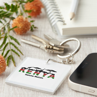 Kenya Hakuna Matata Acrylic Keychain. Sleutelhanger