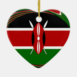Kenya Hakuna Matata Black Red Green Keramisch Ornament