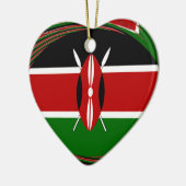 Kenya Hakuna Matata Black Red Green Keramisch Ornament (Links)