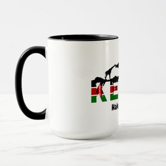 Kenya Hakuna Matata Coffee Mug: African Decor Mok (Links)