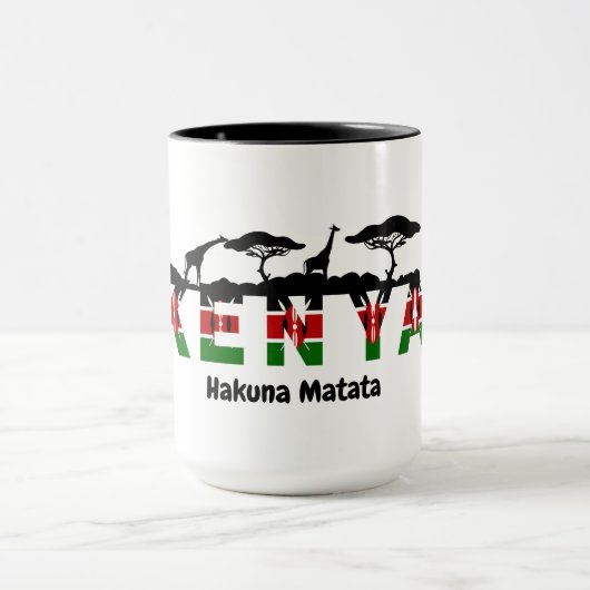 Kenya Hakuna Matata Coffee Mug: African Decor Mok (Midden)