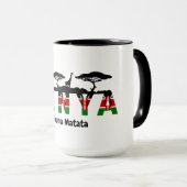 Kenya Hakuna Matata Coffee Mug: African Decor Mok (Voorkant rechts)