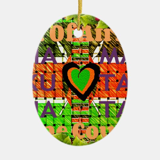 Kenya Hakuna Matata Keramisch Ornament (Voorkant)