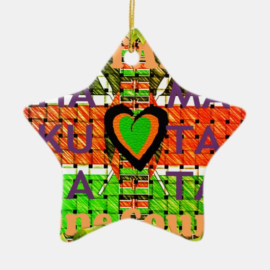 Kenya Hakuna Matata Keramisch Ornament (Voorkant)