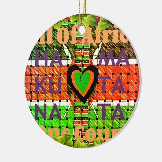 Kenya Hakuna Matata Keramisch Ornament (Links)