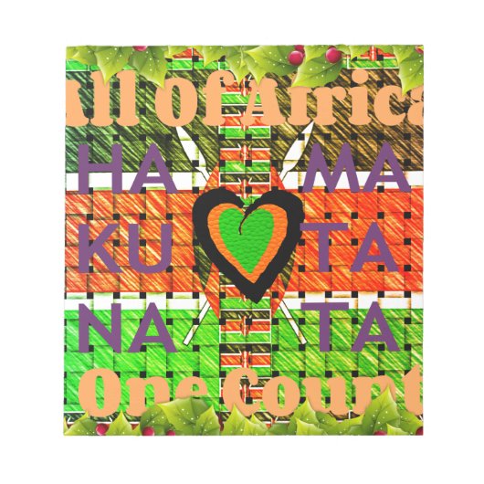 Kenya Hakuna Matata Notitieblok (Voorkant)