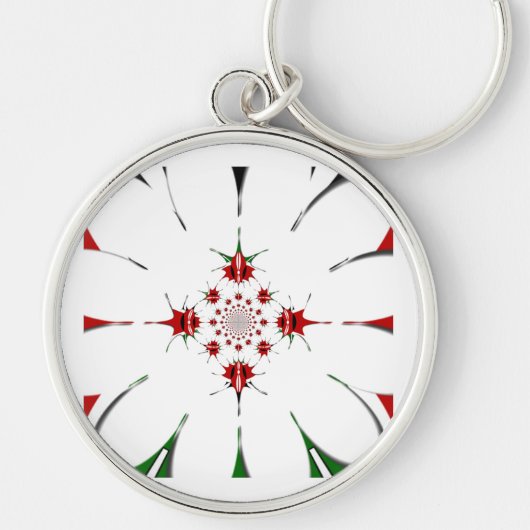 Kenya HAKUNA MATATA RED GREEN patter design Sleutelhanger (Voorkant)