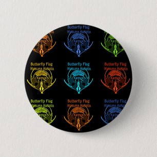 Kenya Hakuna Matata Ronde Button 5,7 Cm