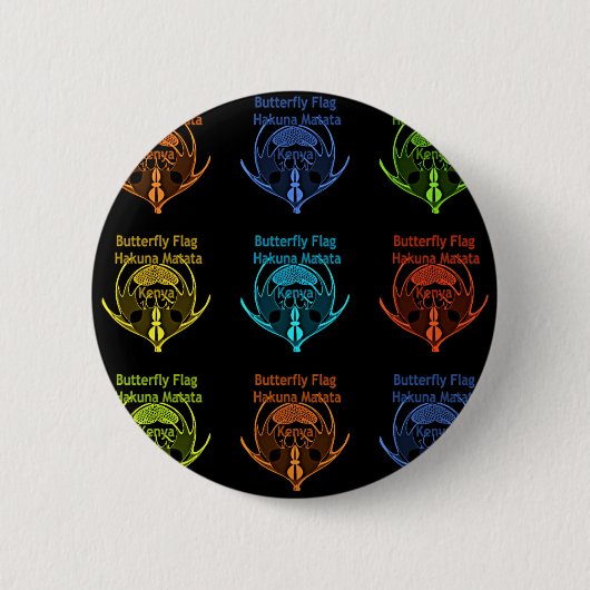 Kenya Hakuna Matata Ronde Button 5,7 Cm (Voorkant)