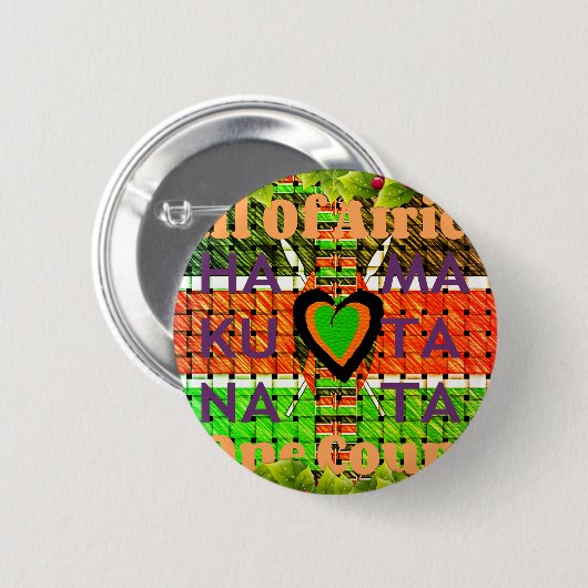Kenya Hakuna Matata Ronde Button 5,7 Cm (Voorkant /achterkant)