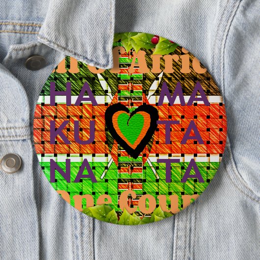 Kenya Hakuna Matata Ronde Button 6,0 Cm (In situ)