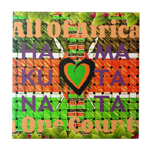 Kenya Hakuna Matata Tegeltje (Voorkant)