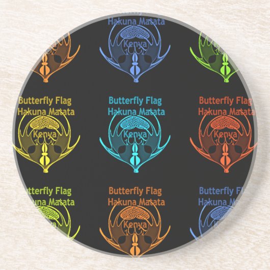 Kenya Hakuna Matata Zandsteen Onderzetter (Voorkant)
