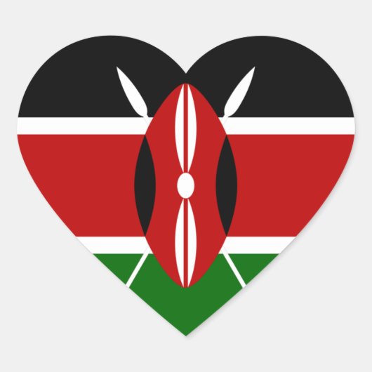 kenya hart sticker (Voorkant)