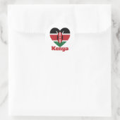 Kenya Heart Flag Ronde Sticker (Tas)