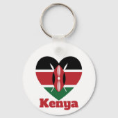 Kenya Heart Flag Sleutelhanger (Voorkant)