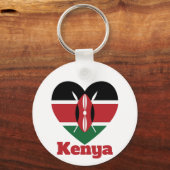 Kenya Heart Flag Sleutelhanger (Voorkant)