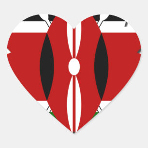 Kenya Hearts Hart Sticker