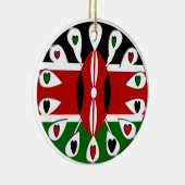 Kenya Hearts Keramisch Ornament (Rechts)