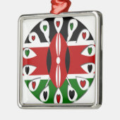 Kenya Hearts Metalen Ornament (Links)