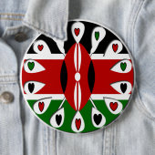 Kenya Hearts Ronde Button 6,0 Cm (In situ)