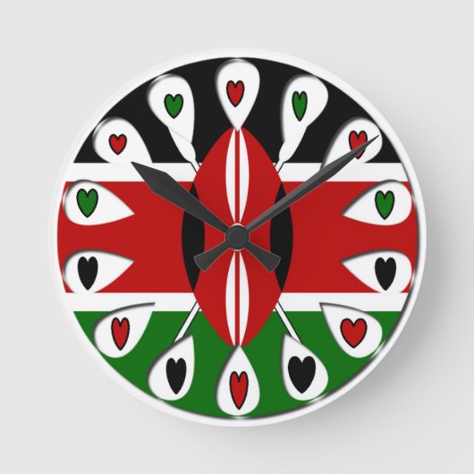 Kenya Hearts Ronde Klok (Voorkant)