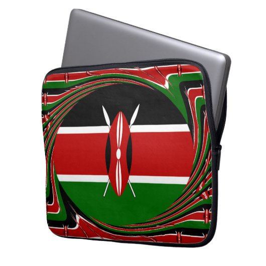 Kenya Heritage Asili T Electronics Bag Laptop Sleeve (Voorkant Links)