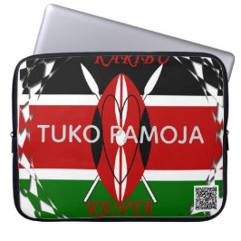Kenya Heritage Tuko Pamoja Pulling together Tech Laptop Sleeve