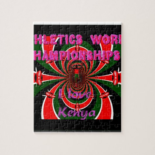 Kenya International Athletics Sports Legpuzzel (Verticaal)