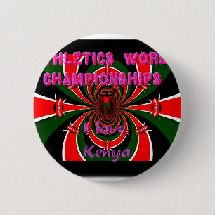 Kenya International Athletics Sports Ronde Button 5,7 Cm