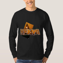 Kenya Landscape T-shirt met lange mouwen Zwart