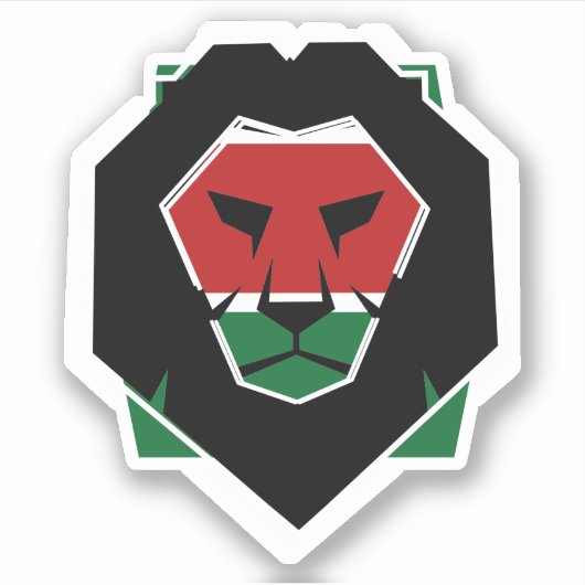 Kenya Lion Sticker (Voorkant)