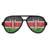 Kenya Maasai vlag Bendera ya Kenya Aviator Zonnebril (Voorkant)