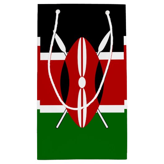 Kenya Maasai vlag Bendera ya Kenya Klein Cadeauzakje (Achterkant)
