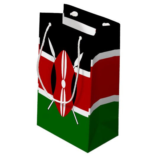 Kenya Maasai vlag Bendera ya Kenya Klein Cadeauzakje (Achterkant Gekanteld)