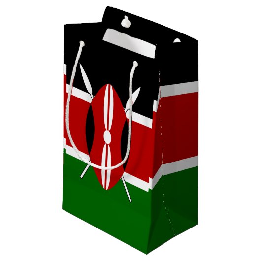Kenya Maasai vlag Bendera ya Kenya Klein Cadeauzakje (Voorkant Gekanteld)
