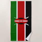 Kenya Maasai vlag Bendera ya Kenya Strandlaken (Voorkant)